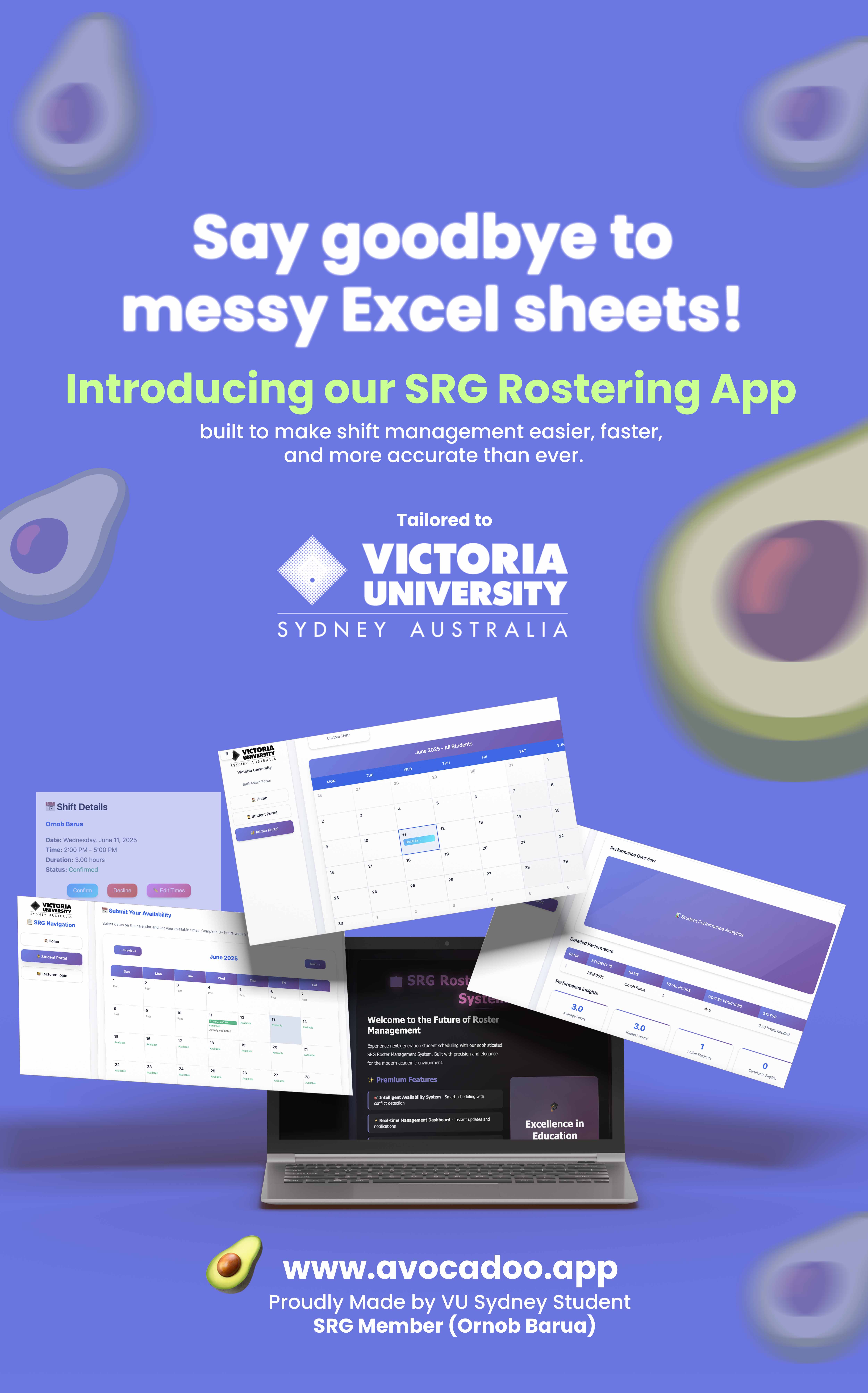 SRG Rostering App Poster